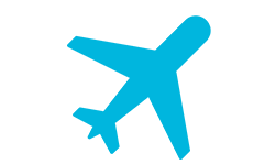 plane icone blue